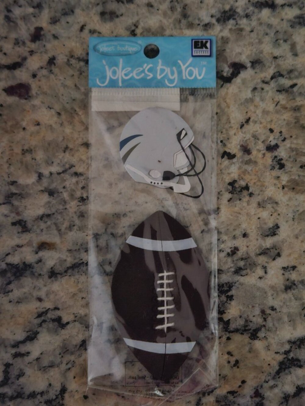 RARE JOLEE'S BY YOU DIMENSIONAL FOOTBALL HELMET SCRAPBOOKING SPORTS STICKERS